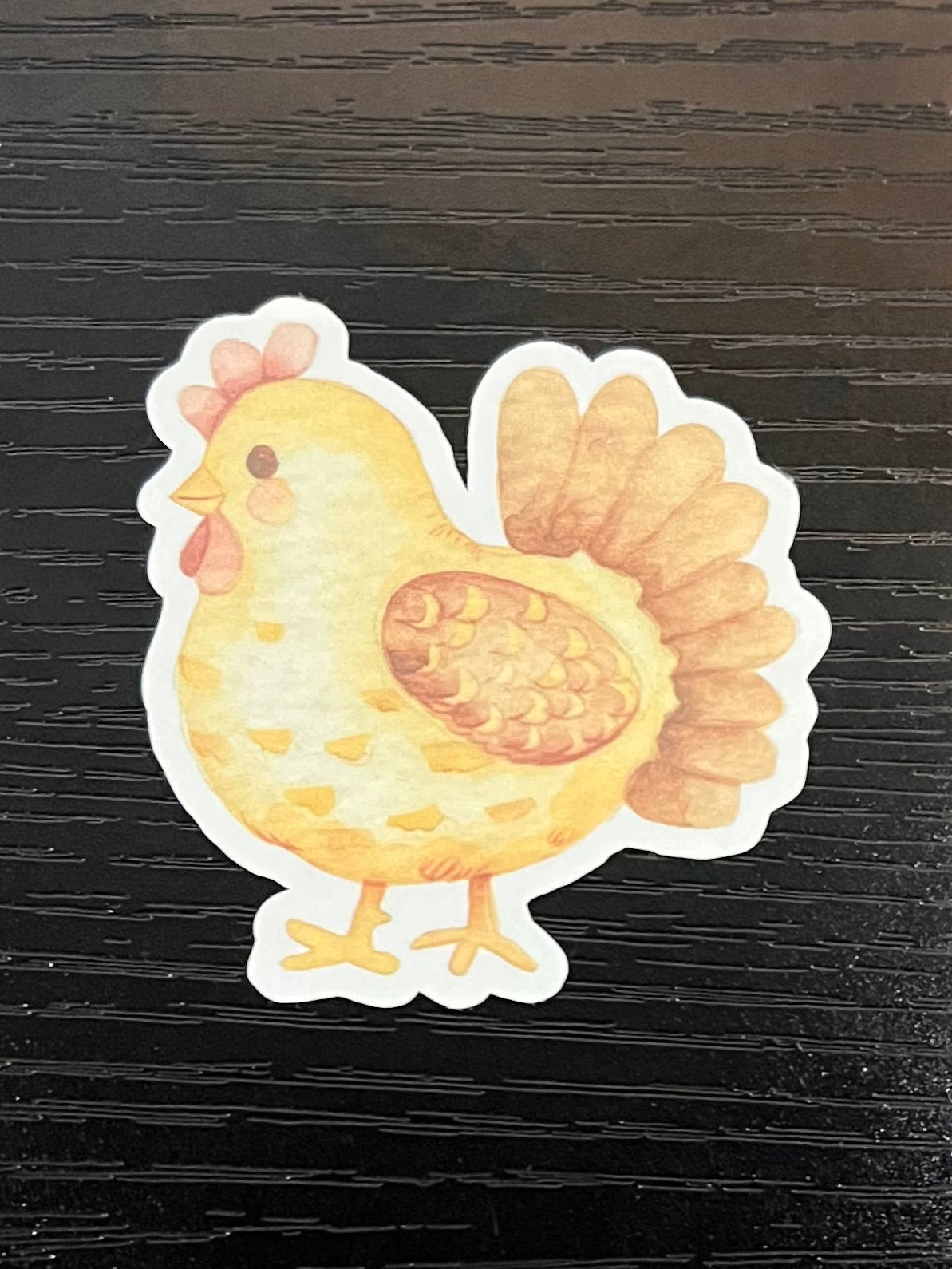 Farm Animals Handmade Die Cut Sticker - Hen