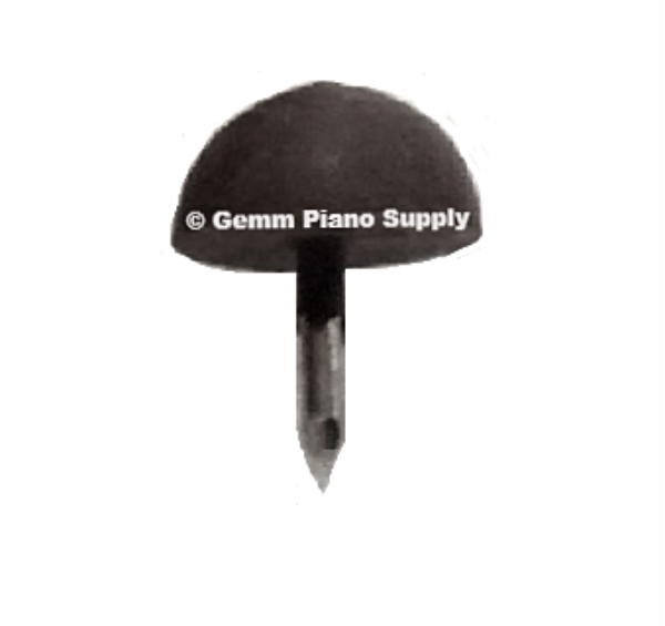 Piano Cabinet Rubber Head Nail Bumper 1/2" Dia. Brown