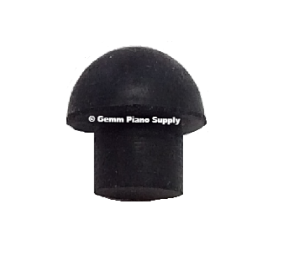 Piano Cabinet Rubber Button/Bumper 9/32" Stem Dia. 7/16" Head Dia. Black