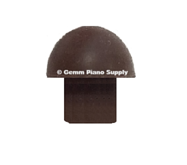 Piano Cabinet Rubber Button/Bumper 3/16" Stem Dia. 5/16" Head Dia. Brown