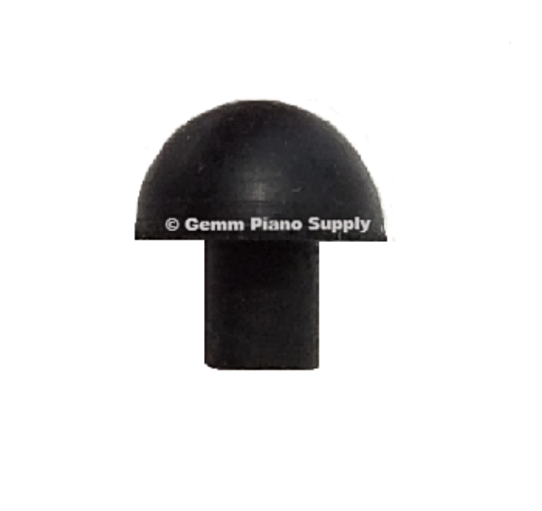 Piano Cabinet Rubber Button/Bumper 3/16" Stem Dia. 7/16" Head Dia. Black