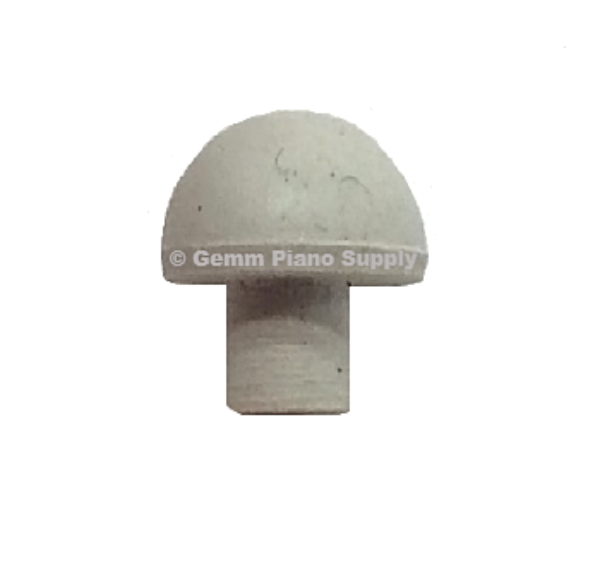Piano Cabinet Rubber Button/Bumper 3/16" Stem Dia. 7/16" Head Dia. White