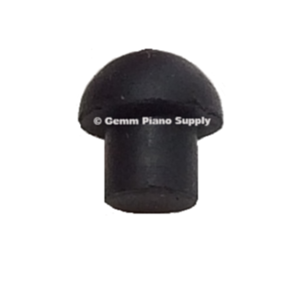 Piano Cabinet Rubber Button/Bumper 3/16" Stem Dia. 5/16" Head Dia. Black