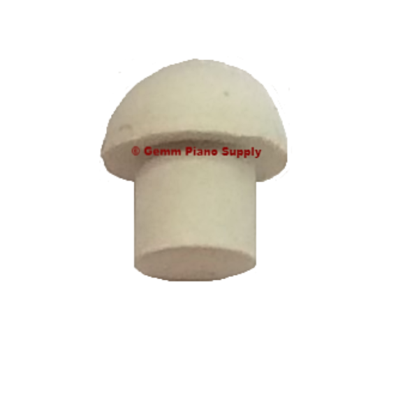 Piano Cabinet Rubber Button/Bumper 3/16" Stem Dia. 5/16" Head Dia. White