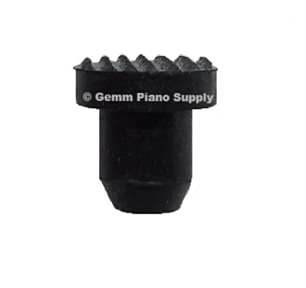 Piano Cabinet Rubber Flat Top Button/Bumper 5/16" Stem Dia. 1/2" Top Dia. Steinway Black