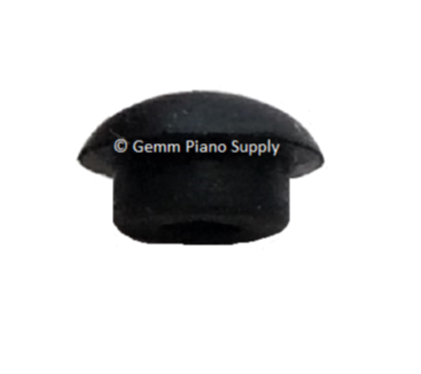 Piano Cabinet Rubber Button/Bumper 11/32" Stem Dia. 7/16" Head Dia. Black