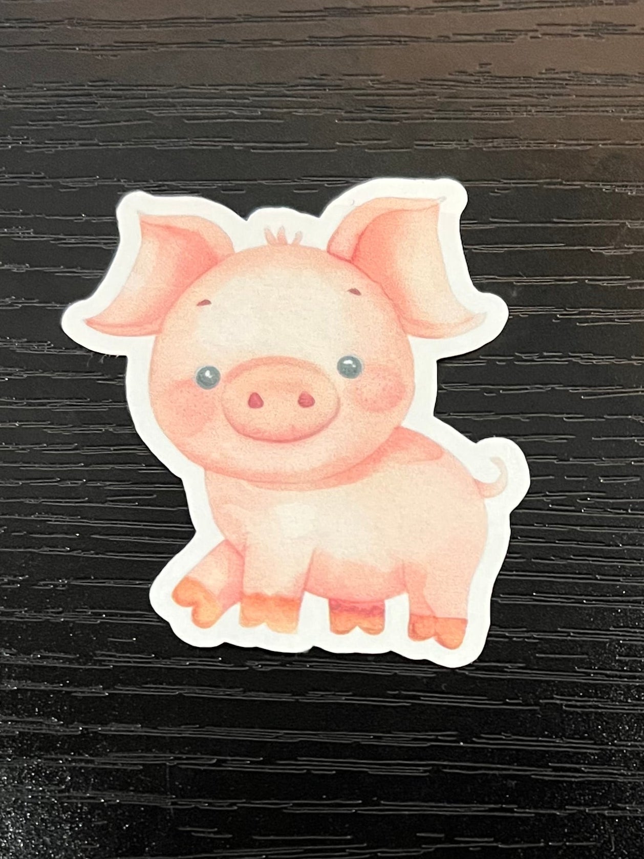 Farm Animals Handmade Die Cut Sticker - Pig