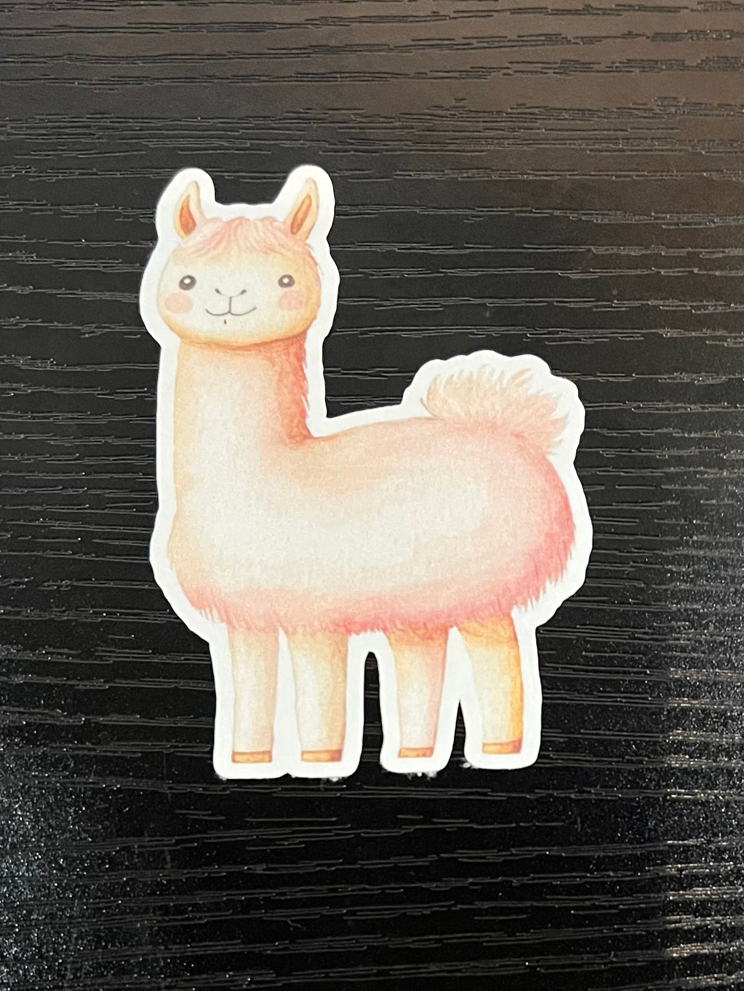 Farm Animals Handmade Die Cut Sticker - Alpaca