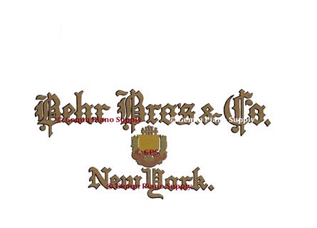 Behr Bros. & Co Piano Fallboard Decal