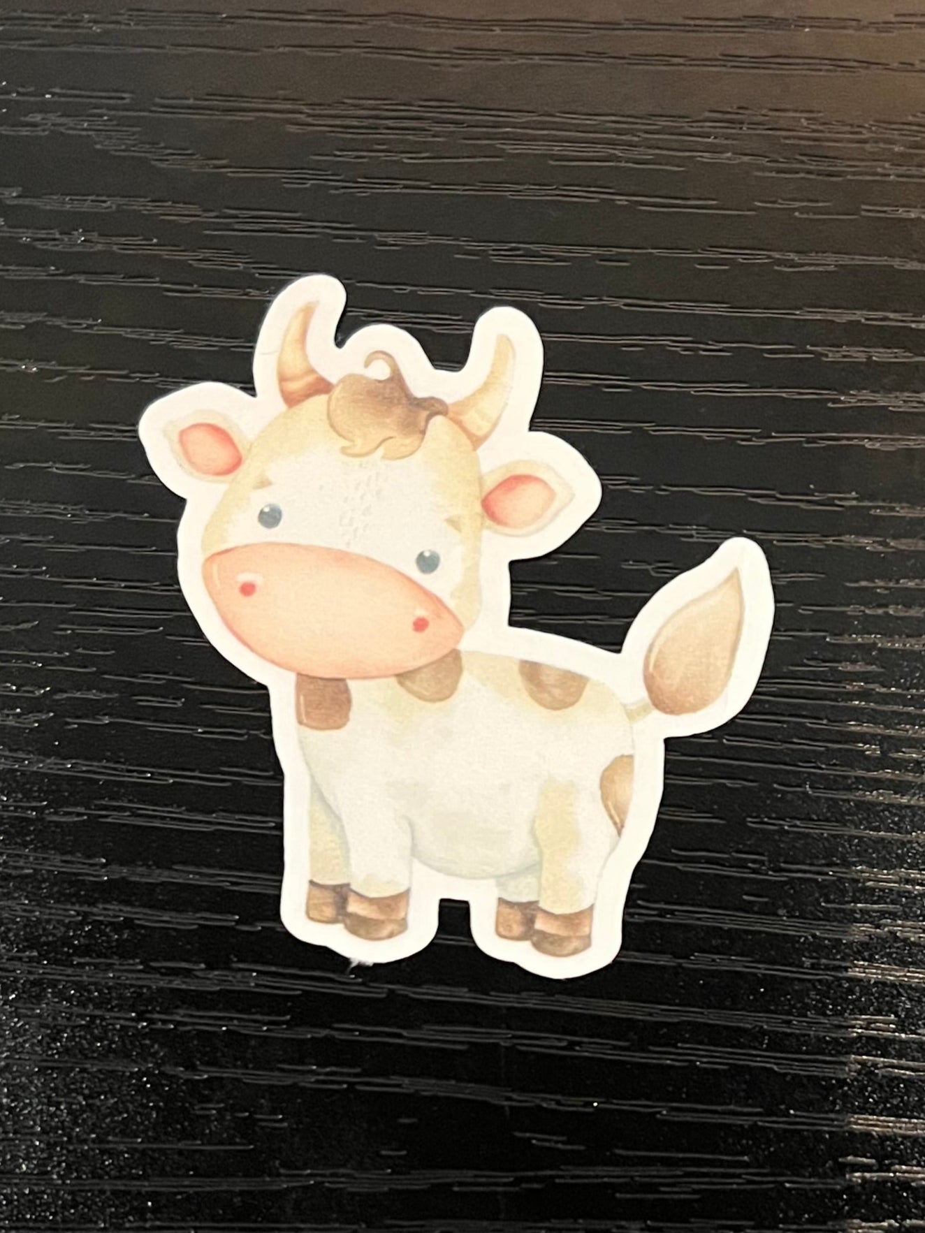 Farm Animals Handmade Die Cut Sticker - Cow