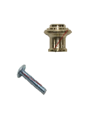 Piano Desk Knob, Brass 1/2" Dia. with Machine Screw