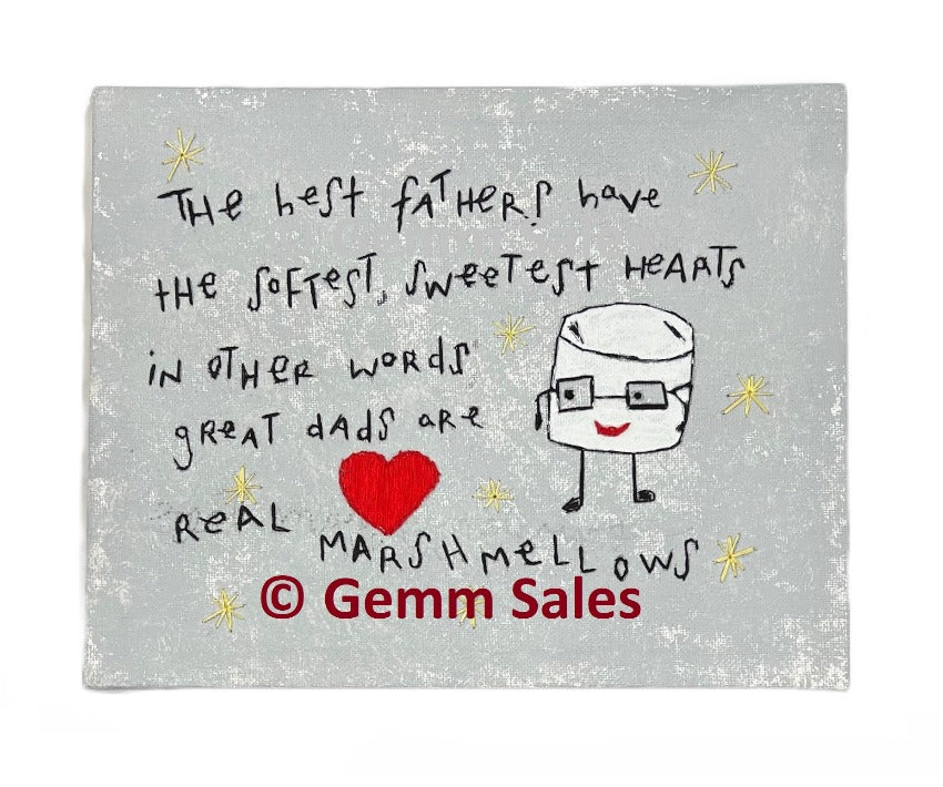 Father's Day Gift Canvas Art Handmade