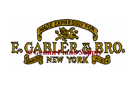 Gabler Piano Fallboard Decal