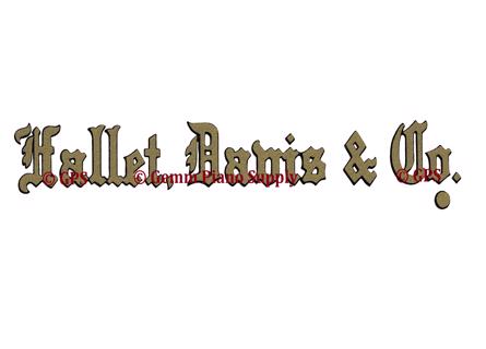 Hallet, Davis & Co Piano Fallboard Decal