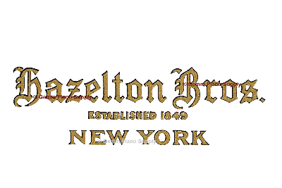 Hazelton Bros Piano Fallboard Decal