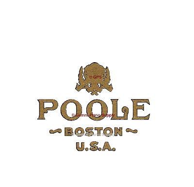 Poole Piano Fallboard Decal