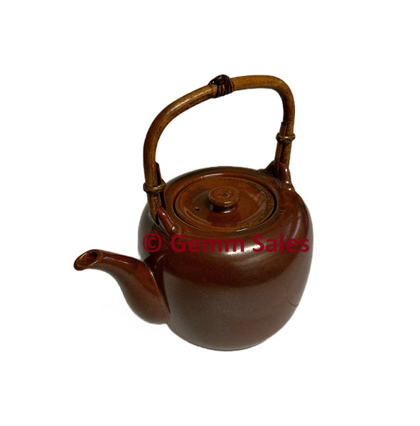 Taylor & NG Round Ceramic Teapot - Red Burnt Orange