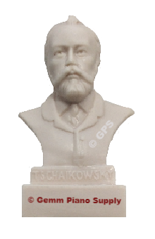 Authentic Tschaikowsky Composer Statuette, 5"- 5-1/2" High