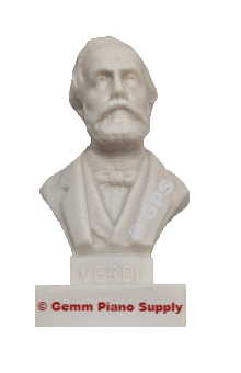 Authentic Verdi Composer Statuette, 5"- 5-1/2" High
