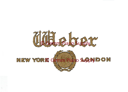 Weber Piano Fallboard Decal