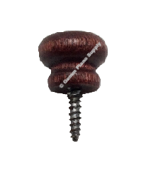 Piano Wood Desk Knob with Medium Screw End, Red Mahogany