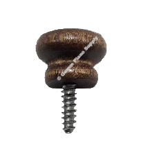 Piano Wood Desk Knob with Medium Screw End, Walnut