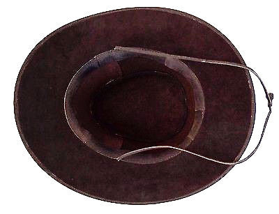 Authentic Ecuador Brown Leather Hat Size L