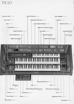 GEMM Yamaha FX 20 Electone Organ with Lower, Upper & Solo Keyboards