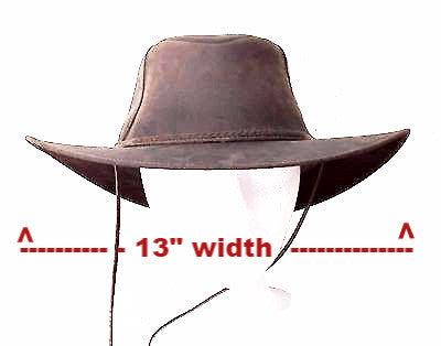 Authentic Ecuador Brown Leather Hat Size L