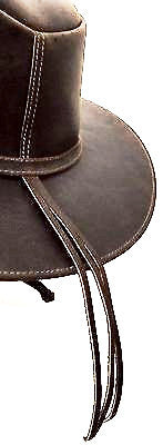Authentic Ecuador Brown Leather Hat Size L