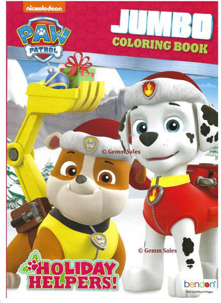 Christmas Paw Patrol Jumbo Coloring Book Holiday Helpers – Gemm Sales  Company
