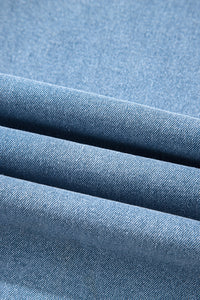 Myosotis Acid Washed High Rise Cropped Wide Leg Jeans