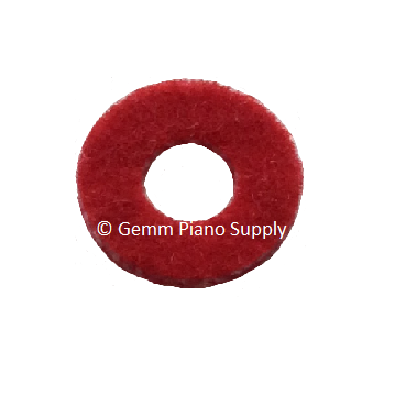 Piano Hitch Pin Regulating Punchings, Red, Oversize 1/2" OD