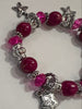 Woman's Bracelet with Summer Charms - Burgundy