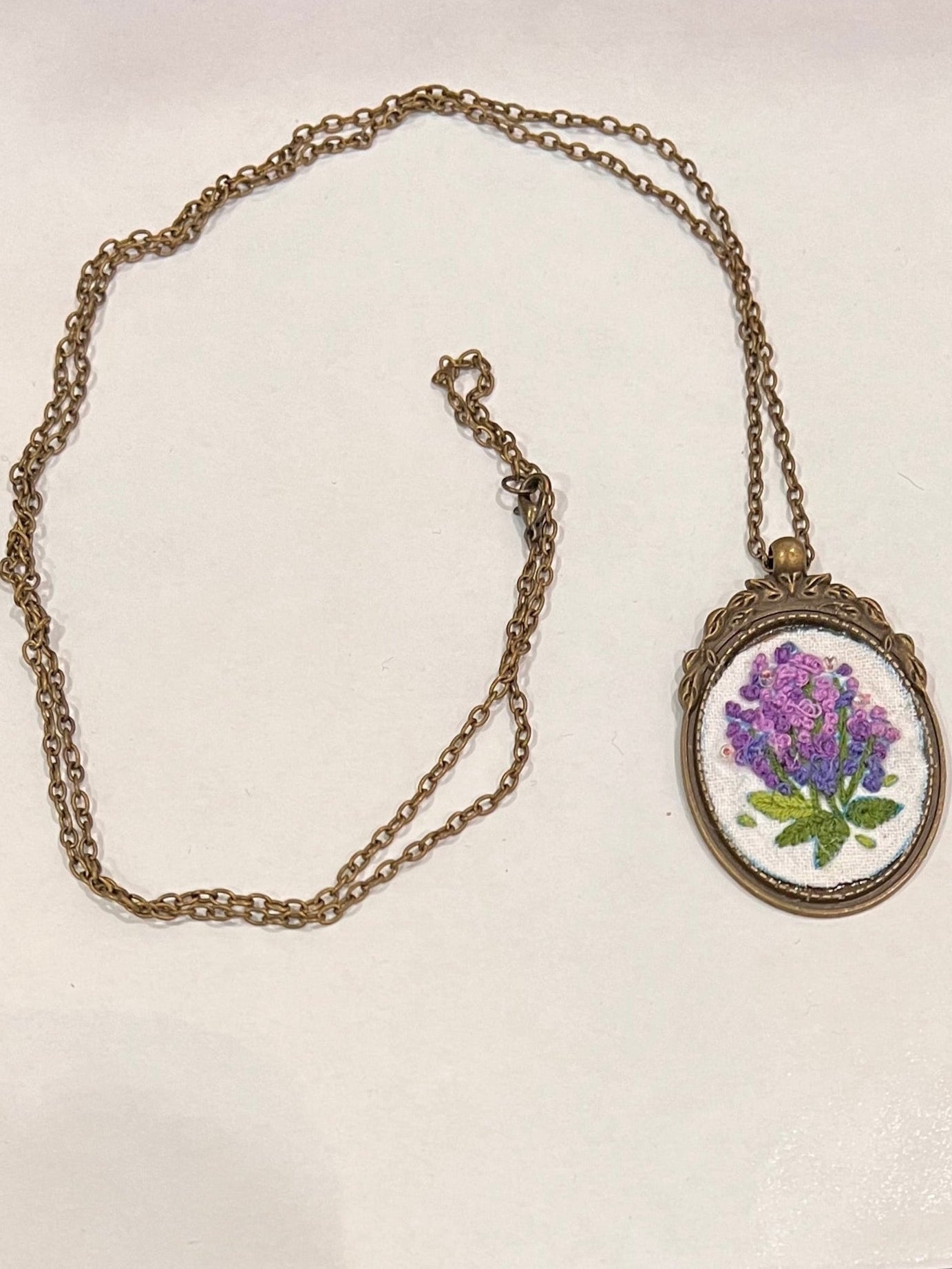Vintage Pendulum of Lavender for Luck, Handmade in Barcelona, Spain