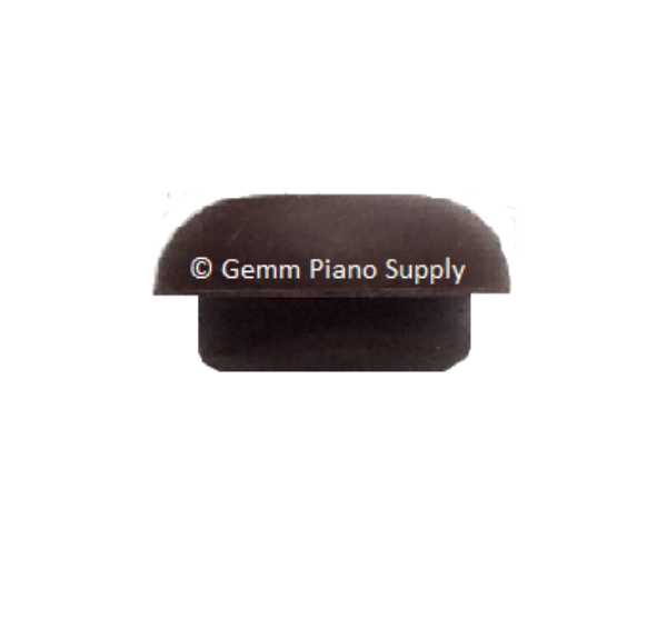Piano Cabinet Rubber Button/Bumper 7/16" Stem Dia. 9/16" Head Dia. Brown