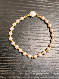 Vintage Avon Disney Faux White Pearls Bracelet