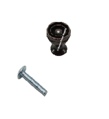 Piano Desk Knob, Antique Bronze 5/8" Dia. with Machine Screw