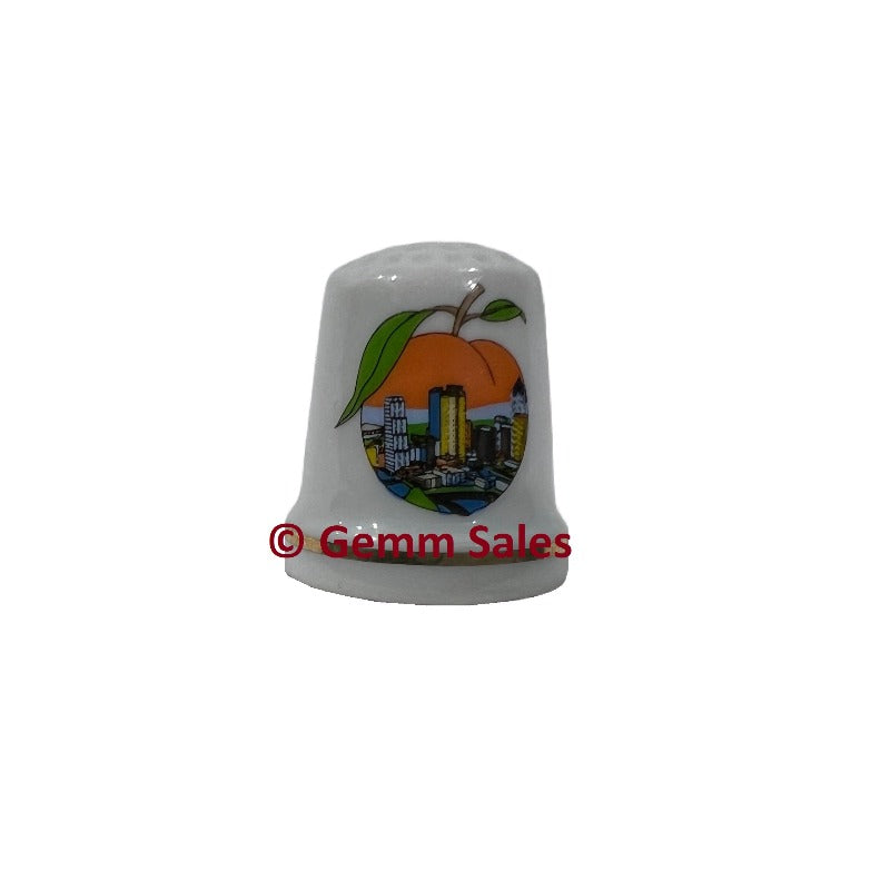 Atlanta, Georgia Peach Skyline Souvenir Thimble