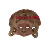 Authentic Ecuador Clay Face MASK Wall Hanging FOLK ART 5-1/2" x 5-3/4"