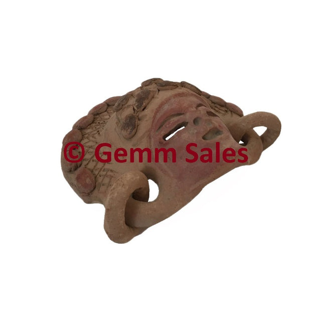 Authentic Ecuador Clay Face MASK Wall Hanging FOLK ART 5-1/2" x 5-3/4"