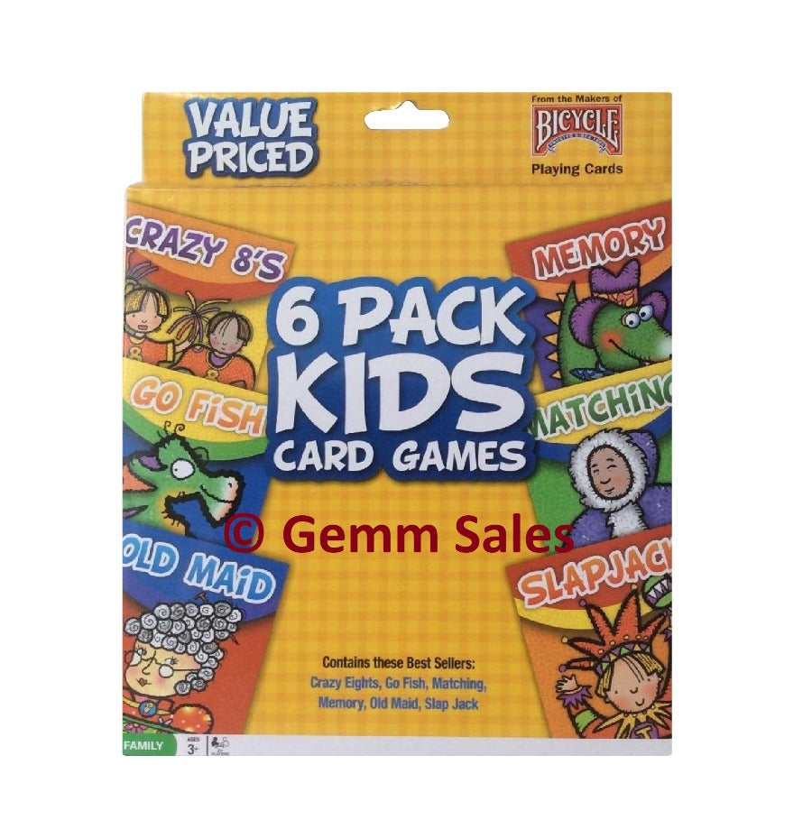 Bicycle 6 Pack Kids Card Games