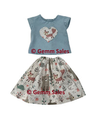 Blouse and Skirt Set, 18 Inch Doll, American Girl