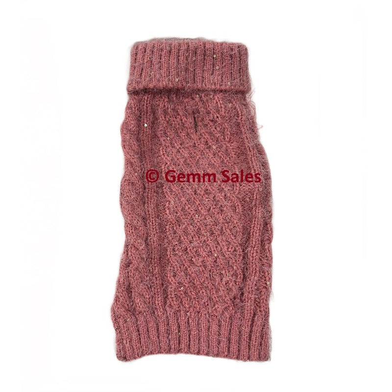 Bond & Co. Fluffy Pink Dog Sweater