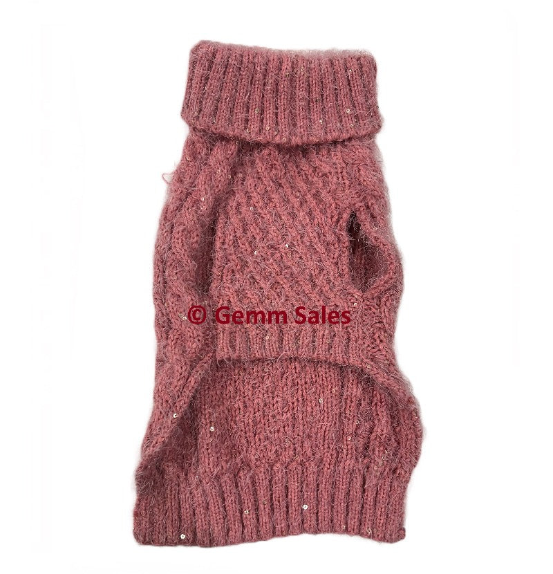 Bond & Co. Fluffy Pink Dog Sweater
