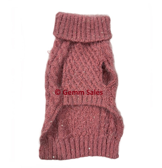 Bond & Co. Fluffy Pink Dog Sweater
