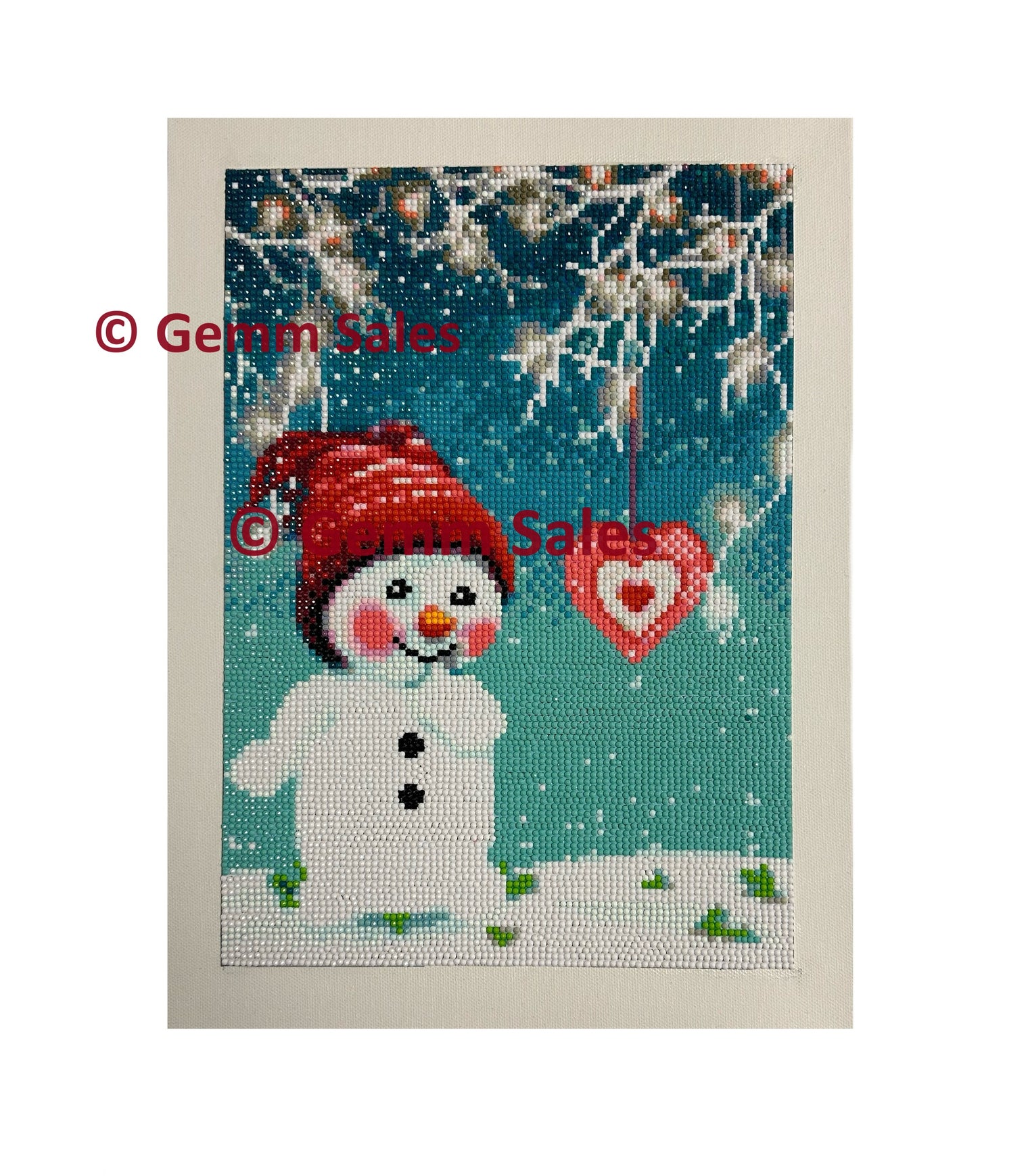 Christmas Snowman Diamond Art Painting Finished Piece Wall Decor