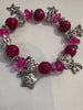 Woman's Bracelet with Summer Charms - Burgundy