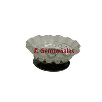 Frosted Crystal Small Bowl with Silver Base - Vintage 1980's