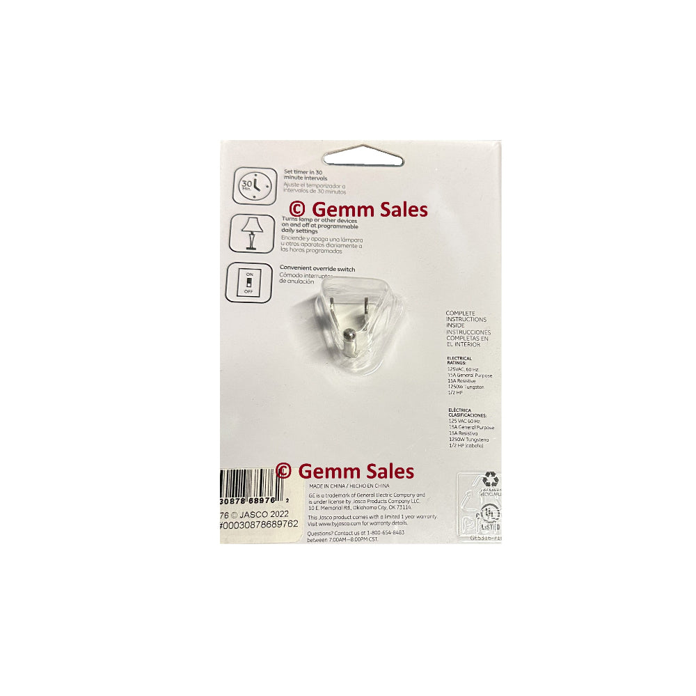 GE 24 Hour 2 Grounded Outlets Mechanical Timer